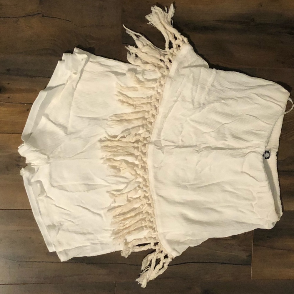 White Romper with Fringe
